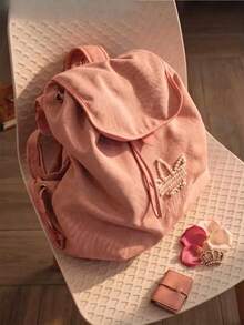 Adidas New W FLUFFY BP Versatile Backpack Dimensions: Approx. 26*20*12cm - Pink - View 11