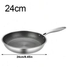Stainless Steel Induction Geo Hex Frying Pan Non Stick Cooking Cookware 24/30cm - View 8