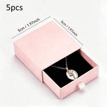 1/5/10pcs Pink Jewelry Box, Small Drawer Storage Box, Portable Earring Ring Necklace Bracelet Jewelry Display Stand, Bedroom Vanity Desktop Storage, Travel Jewelry Storage Box, Daily Cosmetics And Small Accessories Storage, Gift Packaging Box - Multicolor - View 7
