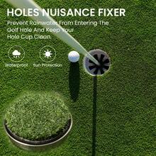 FINGER TEN Golf Hole Cup Putting Green 1 Pack, 3.94 Inch Putting Green Hole Cups With Heavy-Duty Metal Base For Backyard Practice And Home Simulated Lawn - Green - View 2