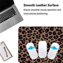 1PC Leopard Pattern Leather Desk Pad Modern Art Large Mouse Pad Desk Accessories Fine Short Plush Base With Non-Slip Keyboard Pad For Office Home Computer As Gifts For Men Women Friends Back To School - View 8