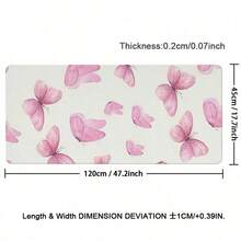 A Pink, Minimalist, Oversized, And Durable Leopard Mouse Pad Featuring A Butterfly Aesthetic-Suitable For Gaming, Office Use, Laptop Keyboards, Or As A Leopard Desk Mat, A Non-Slip Short Plush Base, And Is Available In Multiple Sizes - View 9