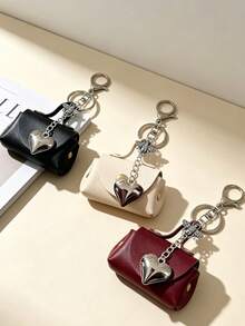 Mini Handbag Keychain, Bee & Heart Pendant Accessory Series, Coin Purse, Portable Small Bag Charm, Suitable For Loose Change And Coins - Multicolor - View 7