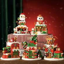 Christmas Santa Claus Christmas Tree Train Snowman Micro Particle Building Blocks Christmas Gift Creative Gift Reindeer Assembly Blocks - Educational ABS Toy Gift Box Packaging Best Holiday Gift - Green - View 12