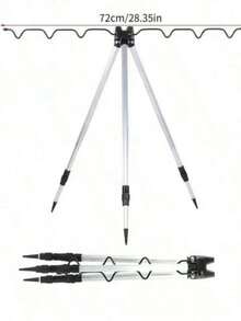 1.8m/2.1m Extendable Fishing Rod Set / Color Randomly Sent; Foldable Tripod Stand 120cm / Fishing Rod Holder - Multicolor - View 5