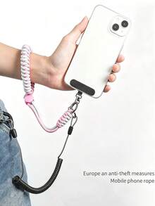European Anti-Loss Phone Lanyard, Includes Washer, Anti-Theft Spring Rope, Anti-Theft Wrist Strap, High-End European Anti-Theft Adjustable Phone Rope, New Outdoor Anti-Loss, Travel Essential, Suitable For Outdoor, Students, Boys, Girls - Multicolor - View 10