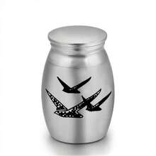 Stainless Steel Small Pet Urn Paw Bird Heart Tree Pattern Pet Cremation Keepsake Urn Memorial Ash Holder Container Jar For Dogs - Multicolor - View 12