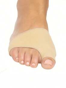 1pc Silicone Toe Protector, Comfortable Forefoot Pad, Enhanced Durability, Big Toe Support And Protection, Beige, Soft And Flexible Design, Suitable For Daily Comfortable Foot Care - A - View 3