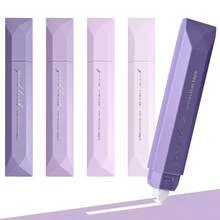 5pcs Gradient Macaron Color Correction Tape Set, INS Style Pen-Shaped White Correction Fluid, Smooth Non-Breaking PET Film Correction Supplies, Portable School Stationery, Suitable For Student Exams And Office Document Editing - Multicolor - View 7