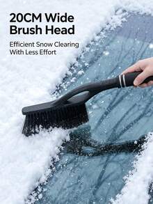 1pc Heavy Duty Winter Practical High-Grade Reinforced ABS-Alloy Composite Material Detachable 2-In-1 Ice Scraper + High-Density Nylon Bristle Brush, Long Handle Car Snow Removal Tool, Suitable For Car Owners, Windshield Defrosting And Snow Removal Accessory - 2-in-1 - View 3