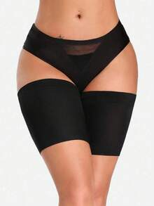 2 Pairs Women's Anti-Chafing Thigh Bands, High Elastic Silicone Anti-Friction Leg Sleeves, Anti-Snagging Thigh Bands - Multicolor - View 3