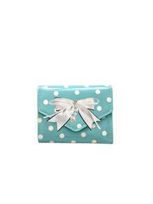 Y2K Powder Polka Dot Purse, Fashion PU Small Wallet, Polka Dot Multi-Card Card Bag,Kawaii Style Card Holder, ID Document Storage Bag - Multicolor - View 18
