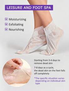 Masker Kaki Eksfoliasi, Masker Kaki, Masker Kaki Eksfoliasi Lavender, Masker Kaki Kemasan untuk Menghilangkan Kulit Mati, Melembutkan Kapalan, Memutihkan Kaki, Perbaikan Berlapis-lapis, Melembapkan dan Menghidrasi, Menutrisi, Melembutkan Kulit, - Bunga lavender - View 4