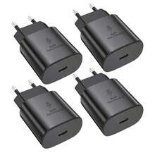 1-4個 USB C 25W 超快充電源適配器，兼容 Galaxy S26/S25/S24/S23/S22/S21/S20 Ultra/Plus/S20FE/S10/A13/A53/A71/Note 20 Ultra/10，兼容 17 16e/15/14/13/12/11/Pro/Pro Max/Plus 快充 - 歐規C型插(220-240V) - 查看 14