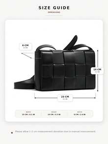 peach tree Men's Woven Crossbody Messenger Small Square Handheld PU Flap Wallet Unisex Business Travel Toiletry Storage Tool Large Capacity Daily Carry Sleek - Multicolor - View 3