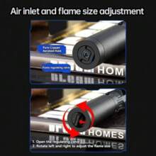 2Pcs Multi Functional Jet Flame Torch Lighter 360°  Ignition Adjustable Flame Heat Resistant Refillable Lighter For Cigars Moxibustion Charcoal Outdoor Home Commercial Use - YB700 - View 5