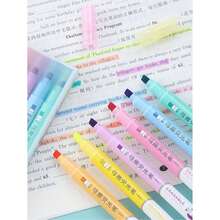 6pcs/Set Erasable Fluorescent Markers, Colorful Doodle Markers, Suitable For Students Note-Taking & Highlighting, Suitable For Note-Taking, Students And Office Workers, Back To School Gift - Multicolor - View 2