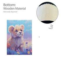500/1000pcs Custom Photo Puzzles | Personalized Family And Pet Portraits, Fun Cartoon Art, Ideal For Christmas And Valentine'S Day Gifts, Light Brown Fiberboard, Portable For Beginners - Vertical Design - View 7