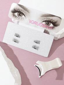1 Pair Magnetic False Eyelashes, Simple And Elegant, Reusable - View 1