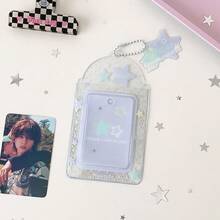 Star Polka Dot Transparent Card Holder Pendant, Korean Style Idol Photo Card Protective Sleeve, Album Card Storage, Guka Sleeve Keychain - Multicolor - View 15