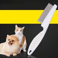 1/2pcs Pet Comb, Cat Flea Comb, Plastic Fine Tooth Comb, Hair Grooming And De-Shedding Comb, Dog Flea Comb - Multicolor - View 3