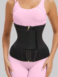 1 Black High-Waisted Tummy Control Shapewear With Strong Support, Prevents Rolling At The Waist, Ideal For Sitting And All-Season Body Sculpting - Black - View 2