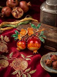 Luxury Rhinestone Lemon Pomegranate Brooches - Fruit Pins For Women Unisex Casual Party Accessories / Friends Gifts Badges Decoration - Fruit - View 13