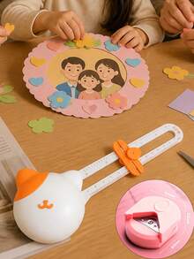 1 Set Multifunktions-Rundpapierschneider, geeignet für verschiedene Größen von rundem Papier - mehrfarbig - Übersicht 2