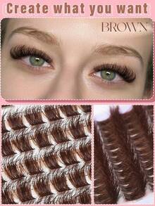 Cross-Style Voluminous DIY Large Capacity Segmented Long False Eyelash Clusters - C - View 7