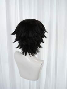 Wig Unisex Medium-Short 12 Inci, Terbuat dari Serat Sintetis Tahan Panas, Cocok untuk Cosplay, Pemakaian Sehari-hari, Foto Pesta, Tersedia dalam Berbagai Warna - MultiWarna - View 15