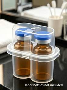 3ml Storage Plastic Box, Ultra Mini Peptide Travel Storage Box, Refrigerator - Each Storage Box With 2 Compartments, Pocket Size, Can Hold 3ml Medicine Bottle, Convenient To Carry, Store Insulin And Peptide Medications Anytime And Anywhere (Inner Bottle Not Included) - Multicolor - View 1