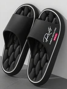 Summer Cartoon Design Versatile Slippers, Lightweight Comfortable Sole, Easy To Clean, Unisex, Suitable For Indoor And Outdoor Wear - Black - View 8