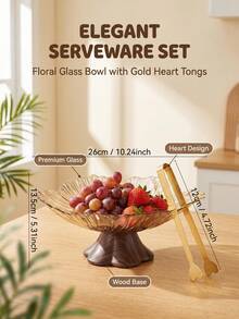 Mangkuk Buah Transparan Berbentuk Kelopak Bunga Bertekstur Klasik (PP): Alas Tebal dan Tahan Lama Berwarna Gelap, Bahan Transparan PP, Cocok untuk Menampung Buah, Kacang-kacangan, Camilan, dan Makanan Penutup, Pajangan Dekoratif di Atas Meja atau Meja Dapur - View 21