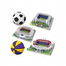 2026 New World Famous Football Stadium Barcelona Camp Nou/ Stadium/Paris Saint-Germain Stadium/Football/Basketball Creative & Educational Building Block Set Model Fan Souvenir Art Decor - Multicolor - View 1