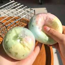 Bola Cokelat Putih Renyah Terlaris, Bola Remuk Buatan Tangan untuk Meredakan Stres di Kantor - MultiWarna - View 4