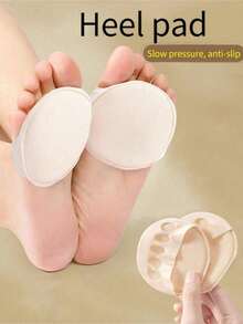 1pc Women's High Heel Front Half Insoles, Sock-Style Shock-Absorbing Toe Massage Pads, Shoe Accessories - Multicolor - View 5