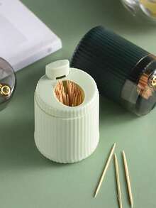 Automatic Pop-Up Toothpick Holder, Luxury Button Toothpick Dispenser, Portable Automatic Toothpick Holder, Home Living Room Toothpick Container, Button Style Automatic Toothpick Storage Box, Suitable For Home, Living Room, Kitchen, Dining Room - Multicolor - View 10