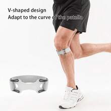 AA MASEDA 1pc Adjustable Patella Stabilizer, Knee Support Strap, Lightweight And Breathable, Suitable For Men And Women Sports, Fitness, Running, Basketball - Grey - View 3