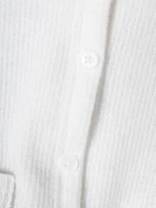 Women's & Girls' Fashion Versatile White Cardigan Sweater, Suitable For Daily Wear, Gatherings And Various Occasions - White - View 5