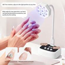 360° Rotatable Gooseneck UV Nail Lamp, LED Gel Nail Curing Light With 30&60s Timer, Portable Quick Dry Nail Lamp For Nail Extensions, Nail Rhinestone Glue, DIY Nail Art - Multicolor - View 3