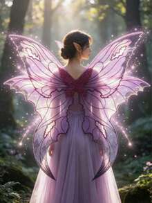Adult Fairy Tale Costume, With Colorful Butterfly Wings , Is Very Suitable For Halloween Role-Playing, Theme Parties And Stage Performances - View 2