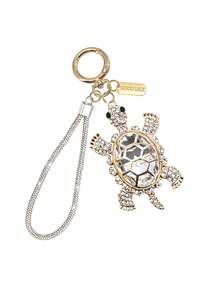 Women's Rhinestone Sea Turtle Keychain/Bag Charm With Faux Diamond Strap – Perfect Accessory For Handbags And Car Keys; An Ideal Holiday Gift - Multicolor - View 14
