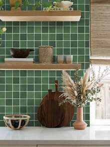 1/10/20pcs 3D Small Square Mosaic Self-Adhesive Wall Tile Stickers, 25-Grid Tile Decals, Self-Adhesive Wall Stickers For Kitchen And Bathroom - Wall Stickers - View 7