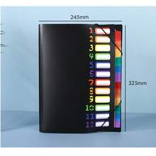 A4 Rainbow File Organizer, Large Capacity Korean Style Office Supplies | Suitable For School, University, Workplace, Home And Office Colorful File Storage | Back To School Season, Office Stationery And Storage Solutions For Students, Teachers And Professionals - Multicolor - View 6