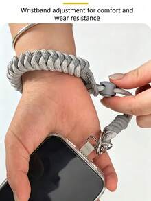 European Style Anti-Loss Phone Lanyard, Detachable Anti-Theft Spring Coil Rope + Adjustable Wrist Strap With Patch Pad, Heavy Duty Safety Phone Lanyard, Outdoor Travel Anti-Drop Phone Accessory - Multicolor - View 5