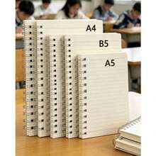 1Pc/A4 Spiral Notebook, Notebook, Notepad, Spiral Notebook, Suitable For Classroom Notes, Learning Records, Office Notes, Meeting Minutes, Diary, Stationery, Suitable For Students, Office Workers, Postgraduate Students, Home, School, Office, Library, Classroom, University, Suitable For Birthday Gifts, Teacher's Day Gifts, Halloween Gifts, Christmas Gifts, New Year Multi-Festival Gifts - Square - View 1