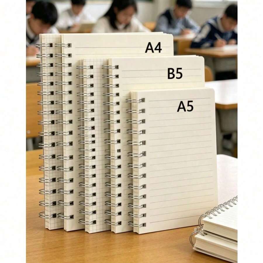 1Pc/A4 Spiral Notebook, Notebook, Notepad, Spiral Notebook, Suitable For Classroom Notes, Learning Records, Office Notes, Meeting Minutes, Diary, Stationery, Suitable For Students, Office Workers, Postgraduate Students, Home, School, Office, Library, Classroom, University, Suitable For Birthday Gifts, Teacher's Day Gifts, Halloween Gifts, Christmas Gifts, New Year Multi-Festival Gifts - Square - View 1