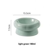 Elevated Ceramic Pet Bowl For Cats And Small Dogs – Anti-Slip, Neck Protection, Easy To Clean, Raised Design For Food And Water - White 180ml - View 10