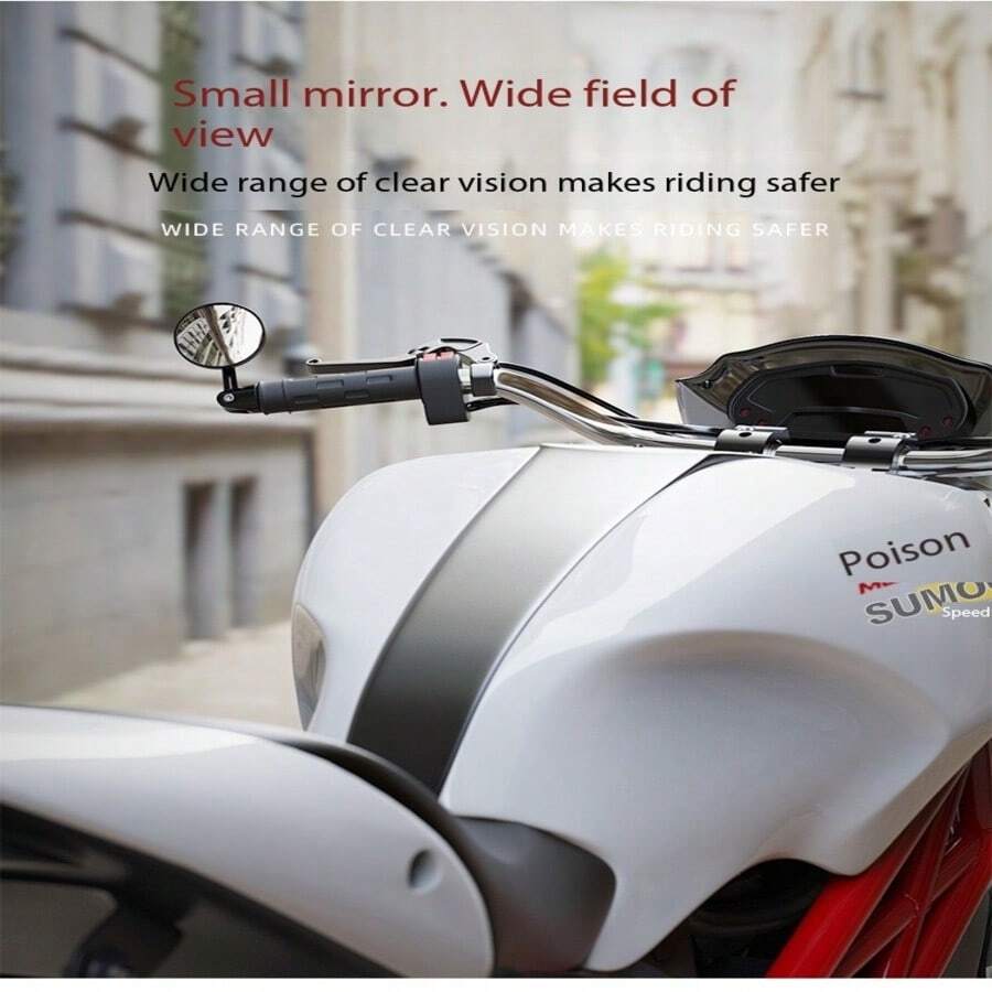 Motorcycle Retro Modified Handlebar Mirror Full Angle Folding Rearview Mirror Motorcycle Rearview Mirror Handlebar Mirror Reflective Mirror CFMOTO 250NK Baboon UY125 Modified Handlebar Mirror