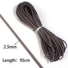 10pcs/Pack 2.5mm Korean Suede Square Cord 37.4 Inch/Pc Suitable For DIY Necklace Jewelry Making Colorful String Rope Gift Packaging Cord - 10 Pcs Cords/Pack - View 4